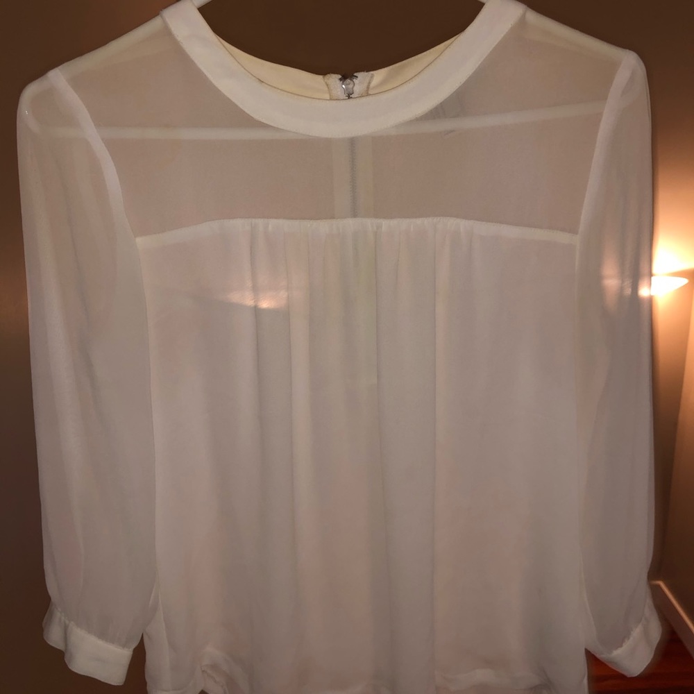 Forever21 White sheer blouse